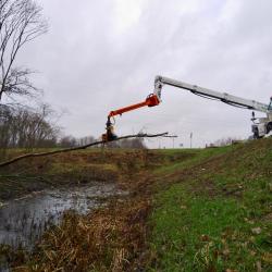 Vellen bosrand ivm risico op windworp, voor Provincie Drenthe aan de N375